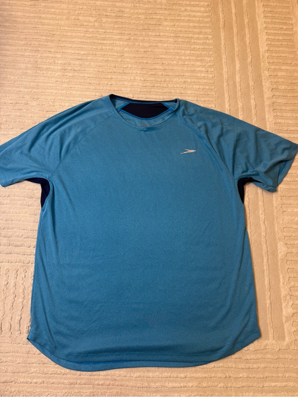 Speedo Menโs Teal-Blue Short Sleeve Performance Tee XXL